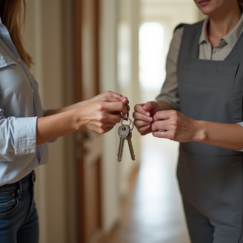 Predare de chei pentru un apartament pregătit pentru chiriaș nou